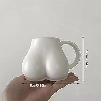 Funny Butt Mug,Naughty Funny Friend Girl To Boy Lover Boyfriend Girlfriend Couple Personalized Gifts Ceramic Coffee Mug(Color:white)