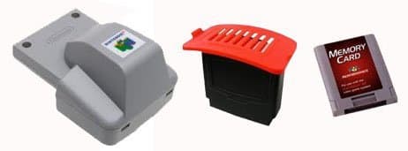 Nintendo 64 Accessories Set - Rumble Pak, Expansion Pak & Memory Card