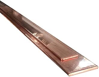 Copper Bus Bar 3mm x 25mm x 5.91 inch / 150mm, 1Pcs C110 Pure Cu Copper Flat Buss Bar Stock