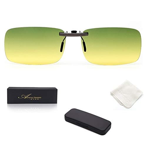 Polarized Sunglasses Clip on Glasses for Night Driving,Both Day and Night
