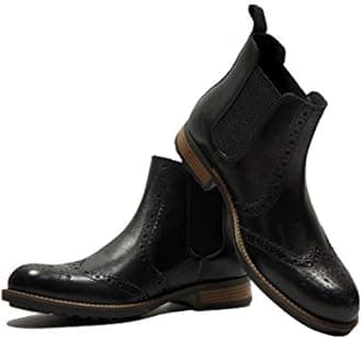 Hx London LEATHER BROGUE CHELSEA BOOT FOR MEN
