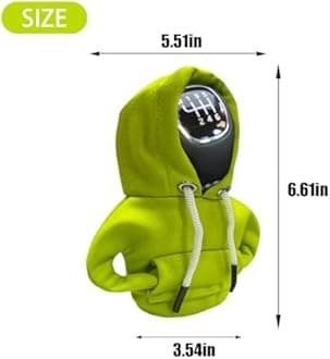 Car Gear Shift Cover,Fashionable Hoodie,Car Shift Knob,Winter Warm Gear Shift Knob Cover Sweater Shirt,Auto Interior Accessories Shift Knob,Universal Car Decoration Accessories