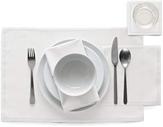 MY DRAP Basics Cotton Cocktail Napkin, 2 Packs of 50 Per Roll, Cream, 4.3 x 4.3 Inch