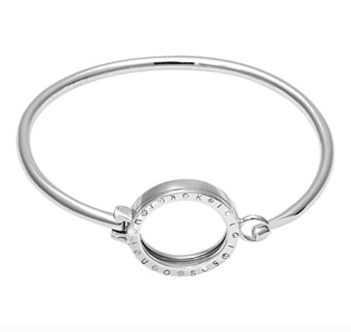 Nikki Lissoni Silver Plated Bangle Bracelet-Small Pendant B1105S19