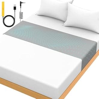 Grounding Mat for Bed 90% Organic Cotton+10% Pure Silver Fiber, Grounding Fitted Sheets for All Mattress Sizes, with Static grounding Cord and Test Pen (Gray, 105.1 * 23.2 inch)