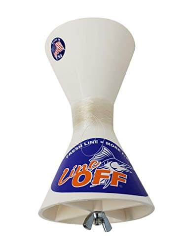 Line Off Easy Quick Fishing Line Stripper, Line Remover, Line Winder, Line Spooler (White)