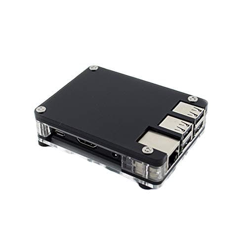 Zebra Unicorn HAT Case for Raspberry Pi 3 B+ and Pimoroni Unicorn HAT HD (Black Ice Smoke)