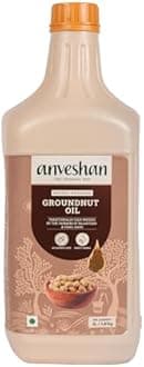 Anveshan Wood Cold Pressed Ground Nut Peanuts Oil 2 Litre | Plastic Can | Kolhu/Kacchi Ghani/Chekku | Peanut Oil | Natural | Chemical-Free | Cold Pressed Ground Nut Oil for Cooking