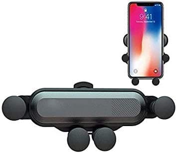 CruX Adjustable Car Cell Phone Holder Dashboard, Gravity Universal Air Vent Phone Mount Stable Car Cradle for Smartphones and Mini TabletBlack