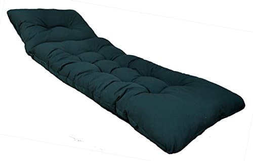 GB Leisure Deluxe Sun Bed Cushion Plain Dark Green