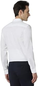 Peter England Men's Cotton Slim Fit Ditsy Printed Full Sleeve Shirt