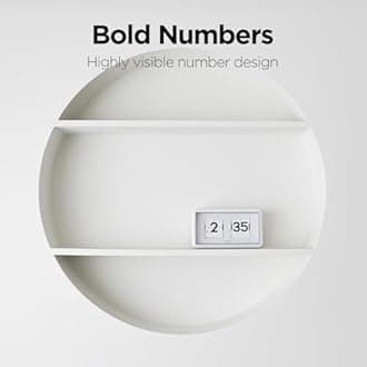 mooas Newtro Flip Desk Clock, Retro Design Auto Flip Clock, Automatic Turning Vintage Flip, Battery Powered, AM/PM, Home Décor Ideal for Home Office School Hotel Café (Olive)