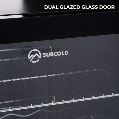 Subcold Super35 LED Mini Fridge | 35L Table-Top Beer, Wine & Drinks Fridge | Energy Efficient with Dual-Glazed Glass Door