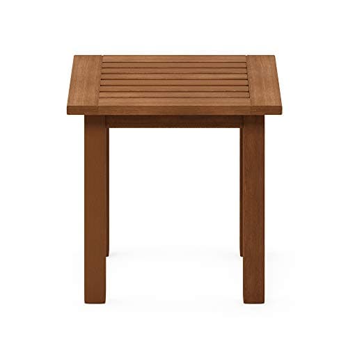 Furinno TIOMAN Patio Table, Outdoor Side Table, End Table, Coffee Table in Teak Oil, for Patio, Garden, Porch, Natural