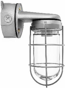 Vapor Proof 100 Wall BRK 4" Box 1/2" with Glass Globe Wire GD