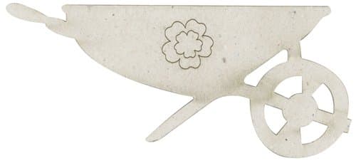 FabScraps Die-Cut Grey Chipboard Embellishments, Whell Barrow, 3-3/4 by 1-1/2-Inch, 2 Per Pack