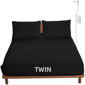 OKOHEY Grounding Fitted Sheets with 15ft Earthing Cord, Twin Size, 90% Organic Cotton + 10% Silver Fiber, Soft & Breathable Grounded Sheet for Better Sleep and Enhanced Wellness, Black