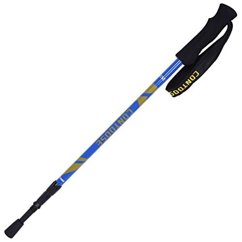 Climbing Stick Carbon Ultra-light Telescopic Folding Cane Walking On A Mountain Walking Stick Walking Stick Travel Outdoor Equipment ( Color : Blue )