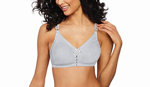 Bali Women's Double Support Cotton Stretch Wire-Free Bra, Heather Grey, 36B