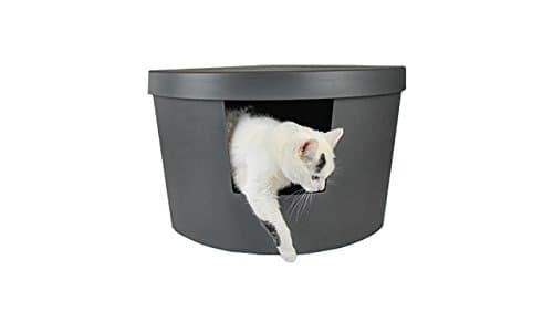 Kitangle Modern Cat Litter Box - Corner Kitty Grey