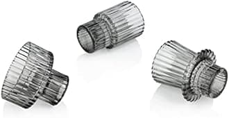 Vixdonos Set of 3 Glass Candlestick Holders