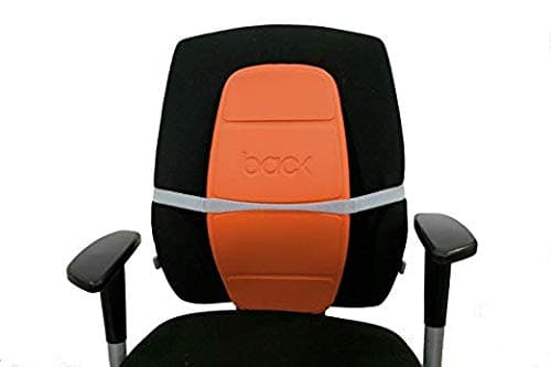 BackPainHelp Backboard - Adjustable Chair Lumbar Support – Relieves Back Pain, Improves Posture | Ideal for Car use, Comfortable for All Types of Chairs (Orange)