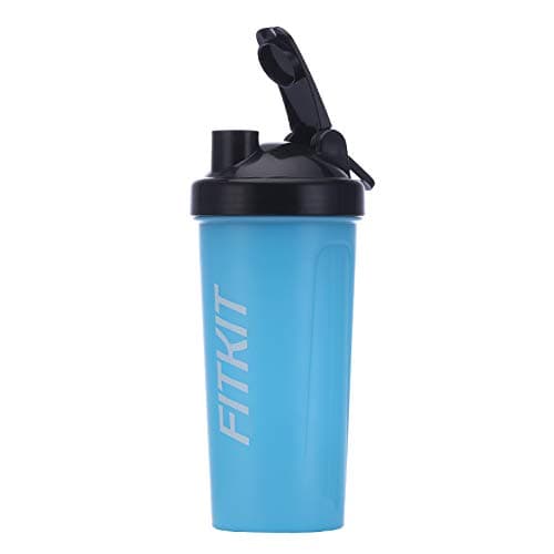 Fitkit FT1356-03 Prime Shaker Bottle with Wire Blending Ball, 600ml (Blue/Black)