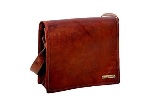 Handmade Original Leather Messenger Sling Bag Imported from India by Urban Hide - Free Surprise Gift