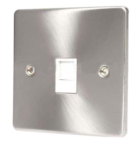 SATIN CHROME RJ45 NETWORK SOCKET C442BCW