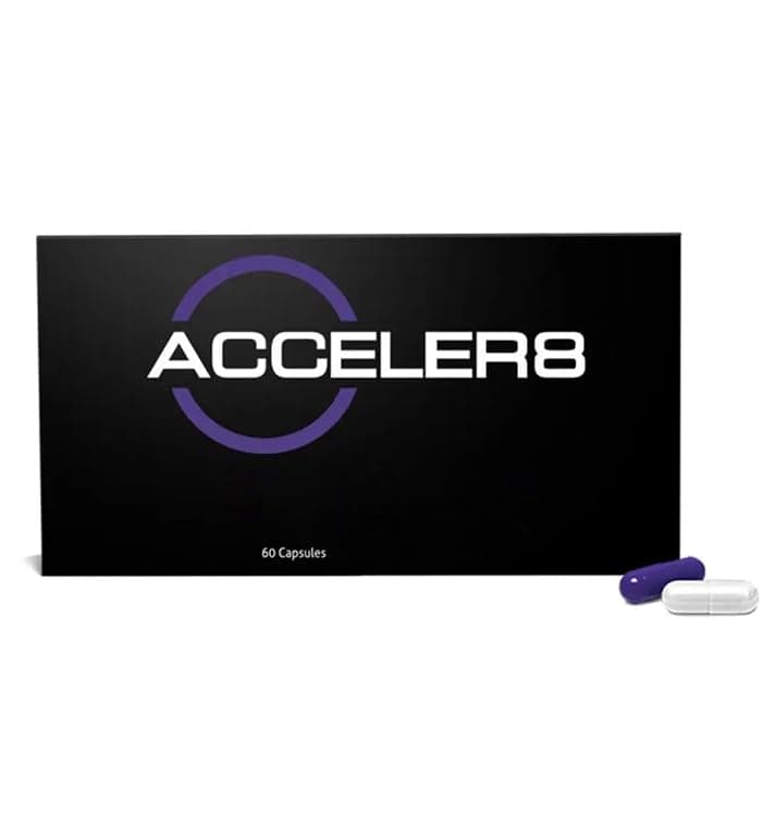 ACCELER8 White & Purple Combo Capsules - A Synergistic Combo to Support Balanced Lifestyle and Restful Nights - Wellness - Includes a One-Month Supply of 60 Capsules