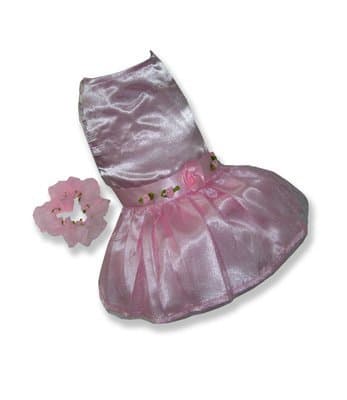 Dog N Togs Pink Satin Dress