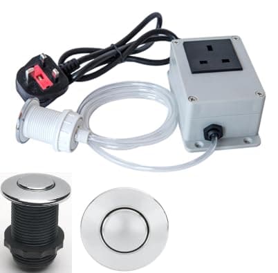 AIR SWITCH FOR SPA/WASTE/GARBAGE DISPOSAL (INSINKERATOR) 230VAC UK SOCKET [Chrome]