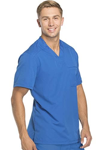 Dickies Dynamix Scrubs for Men Athletic-Inspired V-Neck Chest Pocket Scrub Top with Four-Way Stretch & Moisture Wicking DK610
