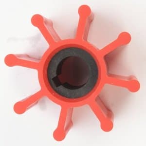 Globe Marine Run-Dry® Model 1114 RED Impeller for Jabsco 4598-0003 & 6055-0003, Oberdorfer 8515, CEF 500202