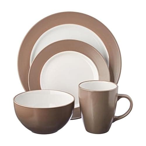 Pfaltzgraff Harmony Taupe 16-Piece Stoneware Dinnerware Set, Service for 4