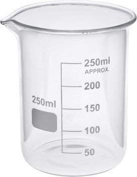 LAB CREATION Borosilicate glass beaker 250 ml Pack of 1