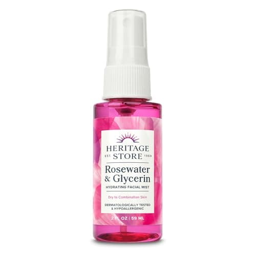 Heritage Store Rosewater & Glycerin w/Atomizer, 2 Oz
