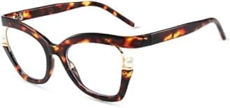 AOOLIA Oversized Cat Eye Reading Glasses for Women, Retro Stylish Blue Light Blocking Reader, Anti-fatigue Computer Glasses