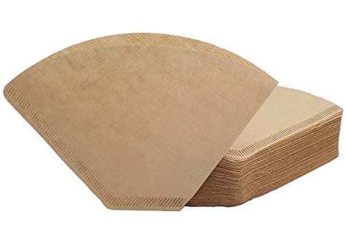 #4 Cone Coffee Filter, Unbleached Natural Paper, No Blowout, Disposable for Pour Over and Drip Coffee Maker, 100 Count