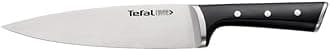 Tefal Ice Force Stainless Steel Chef Knife 20cm K2320214, Premium Design, Long Lasting Performance, Silver/Black