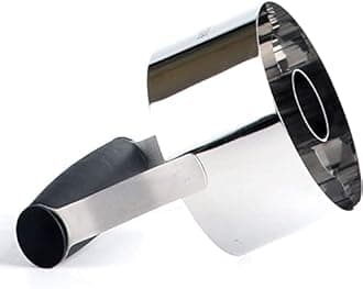 HULISEN Donut Cutter, 3.5" Stainless Steel Doughnut Cutter with Soft Grip Handle, and Small Biscuit Cutter, Professional Baking Dough Tools