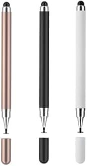 2-in-1 Stylus Pen for Touch Screen, 3pcs High Precision Universal Stylus Pen for iPad Compatible with Apple, iPhone, iPad, Android, Microsoft Tablets, Phones