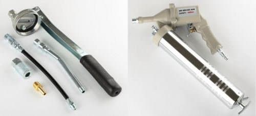 Air Grease Gun 6pc Kit or Manual Lever Hand Operated HEAVY DUTY Flex Hose Luber