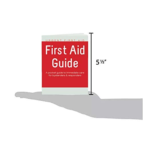 Urgent First Aid Guide with CPR & AED - 52 Pages | Full Color First Aid Booklet by Urgent First Aid™ complies with OSHA & New ANSI Guidelines, Pocket Guide