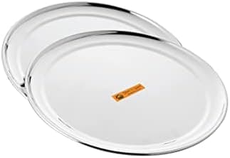 Shri & Sam Stainless Steel High Grade Shagun Dinner Plates (2 Pcs)
