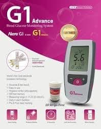 Glucometer with 50 Strips, Blood Glucose Monitor, Compatible with Alere G1
