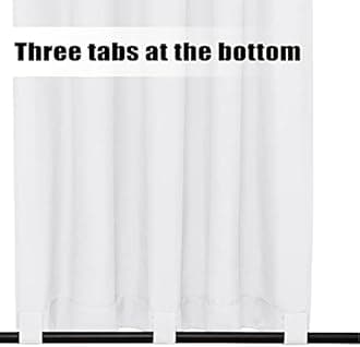 Easy-Going Outdoor Curtains Waterproof Windproof Weatherproof Curtain for Patio, Cabana, Porch, Pergola and Gazebo, Grommet Top and Tab Bottom Drape, 1panel, 54x84 inch, White