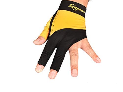 PERI Size M and L Yellow Billiard Glove for Left Hand (Yellow, M)