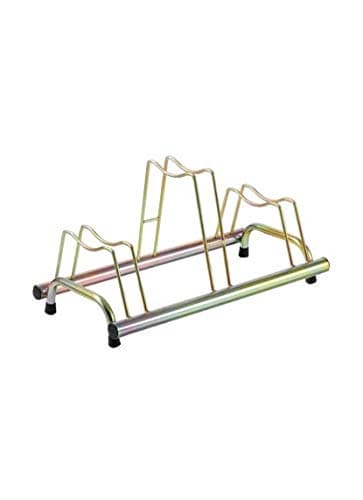 3 spaces Grounded-based bike rack in a cold-dip galvanized steel