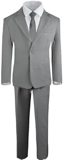 Black n Bianco Boys' Formal Black Suit with Shirt and Vest